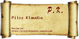 Pilcz Klaudia névjegykártya